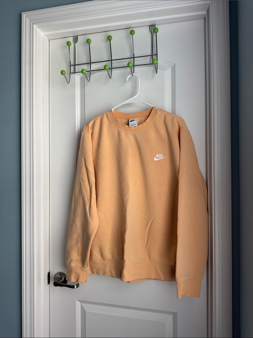 Nike Peach Crewneck Sweatshirt - Light Peach with White Logo